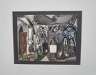 Pablo Picasso  the Studio   l atelier   Matted Offset Color Lithograph 1971
