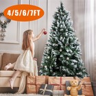 4 5 6 7ft Christmas Tree Xmas Holiday Decoration Artificial Snow Flocked W stand