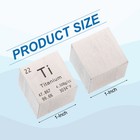 Titanium Cube Metal Element High Density Block Pure Periodic Element 1 Inch