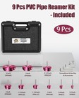 9 Pcs Pvc Pipe Reamer Kit  0 5 0 75 1 1 25 1 5 2 2 5 3 4 Inch  Pink