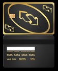 Customizable Metal Credit Card - Uno Reverse  Gold  W magnetic Strip   Chip Slot