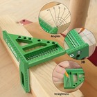 3d Carpenter Square Ruler Multi Angle Measuring Tool 22 5   90 Degree Green 