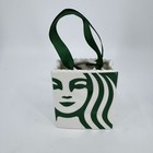 Set Of 5 Starbucks Ceramic Tote Bag Ornament Gift Card Holder Gift Decor
