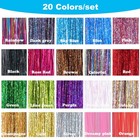 Hair Tinsel - 20 Colors Kit - 8000 Strands 48 48 Inch  20 