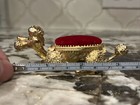 Vintage Florenza French Poodle Nodder Head And Tail Pincushion With Red Eyes