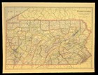 Vintage Pennsylvania Map Interurban Electric Railway Map Railroad 1920s