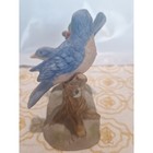Vintage Bluebird Pair Figurine     Hand-painted Bisque Ceramic 4 