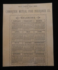 Rare Antique 19thc Trade Card Longfellow Portrait Cambridge Insurance Co 