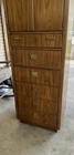 Drexel Heritage Mid-century Hollywood Regency Campaign Walnut Lingerie Chest