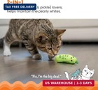 Catstages Crunchy Pickle Kicker Cat Toy - Plush Crinkle Toy With Catnip And Dent