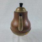 Vintage Copper Brass Coffee Pot W wrapped Handle Made In Holland By Metalcraft