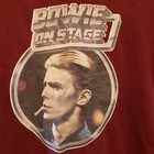 Vintage 1976 Maroon David Bowie On Stage T Shirt Station To Station Tour 