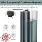 Manual Wall Mount Soap Dispenser 10oz Black Bathroom Shampoo Conditioner Pump