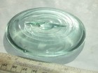 Light Greenish Glass Wide Mouth Bail Top Canning Jar Lid  Ball  Banner