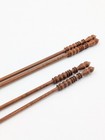 2 Pair Of Vintage Brittany Walnut Wooden Knitting Needles 12    7  5 0mm  4 25mm