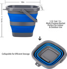 2 Pack Collapsible Plastic Bucket With 1 32 Gallon  5l  Each  Foldable Rectangul