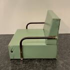 Vintage Child s Vinyl Padded Booster Seat With Metal Arms 60 s Retro Mid-century