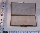 Jeweled Rhinestones Gilded Gold   Metal Pill Box 1960s