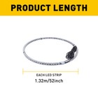 17 5  Rgb   Chasing Flow Double Row Led Wheel Ring Rim Lights Fit Truck Car Rgb