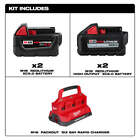Milwaukee 48-59-1865poc M18 18v Packout Rapid Charger W  2-m18 C6 0  2-m18 Xc5 0