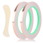 2 Rolls Copper Foil Tape  1 4 Inch Wide Adhesive Copper Foil Tape For Stained   