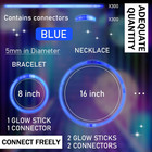300 Pcs 8 Inch Glow Sticks Bulk Neon Bracelet Necklace With Connectors For Parti