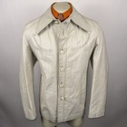 Vtg 60s 70s Pioneer Wear Jacket Leather Coat Western Rockabilly Disco Mens 44