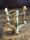 Vintage 4    Glass Crystal Ball W  Brass Dragon Stand  4 75  Diameter   4  Tall 