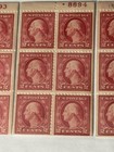 4  1917 Washington 2   Carmine rose Booklet Pane Perf 11 Scott 499e Mnh