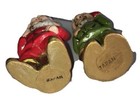 Vintage Gnomes Japan Ceramic Elf Elves Set Of 2 Pair Christmas Figurine