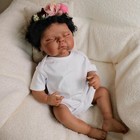 Girl 20in Black Realistic Reborn Baby Dolls Newborn Infant Vinyl Gift Full Body