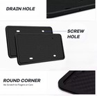 2 Pcs Silicone License Plate Frame For Front   Rear Car Plate Bracket Holder