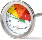 20  Stainless Steel Compost Soil Thermometer - Celsius   Fahrenheit Dial  Garden