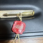 Parker Sonnet Sterling Silver Pencil Gold Trim W  Case