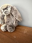 Jellycat Bashful Woodland Bunny Small 8    Brown Gray Retired Plush Rabbit