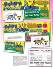 Pull Tab Ticket - Hard Card - Game -3 Pack - Hold n Horses - 264 Ct Ea