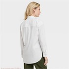 Women s Oversized Long Sleeve Collared Button-down Shirt - L  see Deal    
