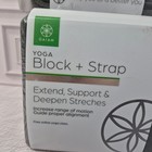 Gaiam Yoga Block And Strap Set Charcoal Gray 6ft Strap 05-62333 New