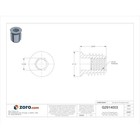 Hex Drive Threaded Insert   1 4 -20 Int Thrd Sz   33 64 In L   15 32 In Dia  
