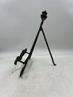 Wrought Iron Display Easel Stand Ornate Scroll Folding Tabletop Plate Cookbook