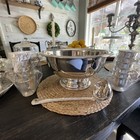13 Piece Vintage Pedestal 14   punch Bowl Set  Silver Plated  With Ladle And Cups
