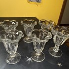 Vintage Soda Fountain Parfait Dessert Glasses  Set Of 6  Thick 5 25   Holds 6 Oz
