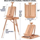 196pcs Deluxe Artist Painting Set With French Easel  48 Colors Acrylic   Oil Pai