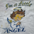 Vintage 1950 s Baby 2 Husk O hare  im A Little Angel  Cute Stained T-shirt