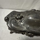 Vintage Victorian Heavy Ornate Xl 11    Long  Dresser Casket Trinket Jewelry  Box