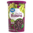  2 Pack  Great Value Sun-dried Raisins Canister  20 Oz  1lb 4oz  567g