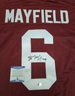 Baker Mayfield Signed 17 Heisman Crimson Jersey Beckett Auto Oklahoma Sooners Ou