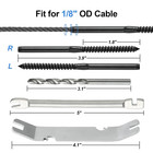 120pack T316 Stainless Steel Black Right left Handed Thread Swage Lag Screws   1 8