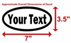 Custom Your Text - Oval - Vinyl Decal Sticker Car Window Bumper Personalized