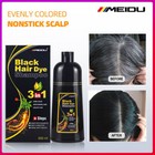 Black Hair Dye Shampoo Instant Magic 3 In 1 Color Dye Shampoo 500ml For Unisex